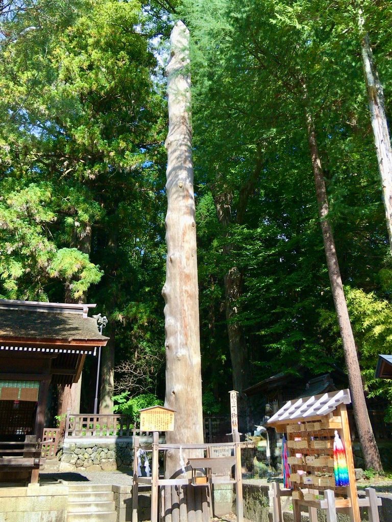 諏訪大社下社秋宮の一之御柱